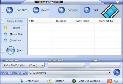 123 DVD Converter 5.0.0.2 screenshot