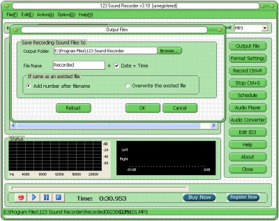 123 Sound Recorder 3.50 screenshot