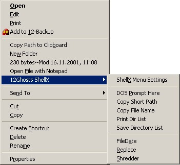 12Ghosts ShellX 9.70 screenshot