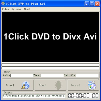 1Click DVD to Divx xVid Avi 1.21 screenshot
