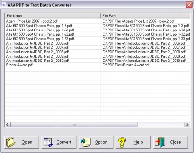 3A PDF to Text Batch Converter 2011.1105 screenshot