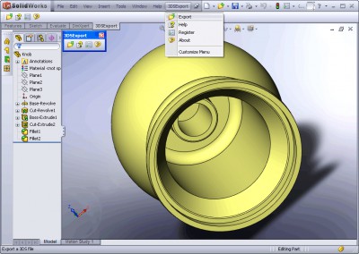 3DS Export for SolidWorks 1.0 screenshot