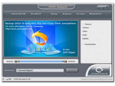 A-one DVD Ripper Platinum 6.29 screenshot