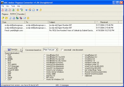 ABC Amber Pegasus Converter 5.06 screenshot