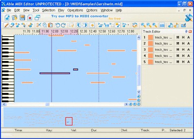 Able MIDI Editor 1.3 screenshot