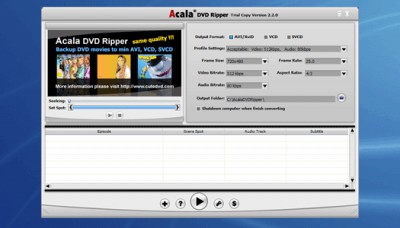 Acala DVD Ripper 4.0.2 screenshot