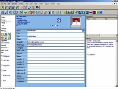 Ace Contact Manager 7.1.99.107 screenshot