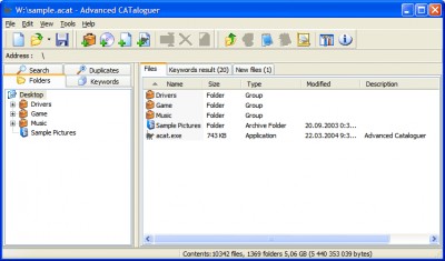 Advanced CATaloguer 2.6 screenshot