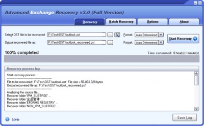 Advanced Exchange Recovery 3.0 screenshot