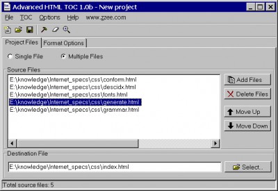 Advanced HTML TOC 2.0 screenshot