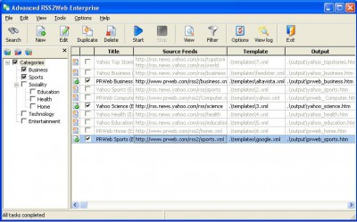 Advanced RSS2Web Enterprise 3.15.104 screenshot