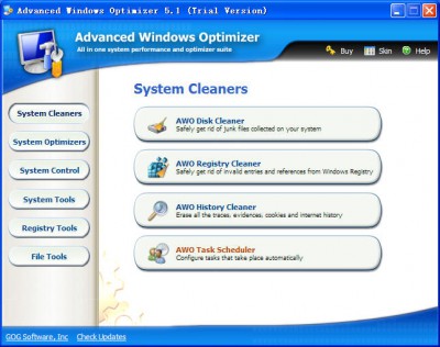 Advanced Windows Optimizer 6.81 screenshot