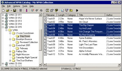 Advanced WMA Catalog 1.05xp screenshot