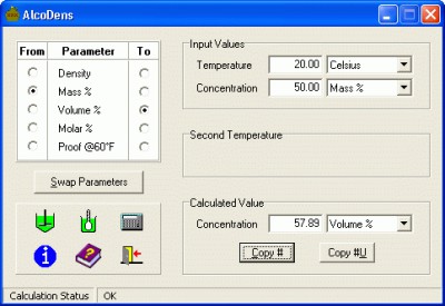 AlcoDens 2.5 screenshot
