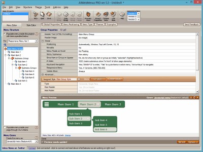 AllWebMenus Pro 5.3.940 screenshot