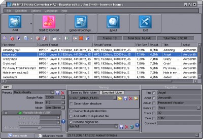 Alt MP3 Bitrate Converter 7.3 screenshot