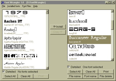 AMI Font Wrangler 2.0d screenshot