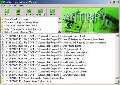 AntiSpy Pro 1.02 screenshot