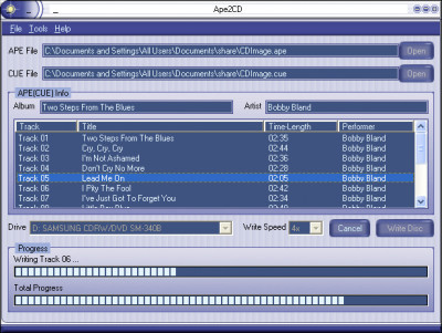 Ape2CD 5.5.6 screenshot