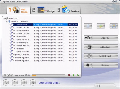 Apollo Audio DVD Creator 1.2.63 screenshot