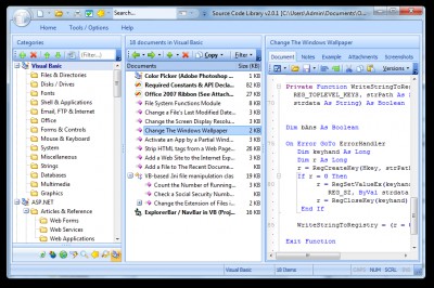 ASP Code Library 2.1.0.212 screenshot