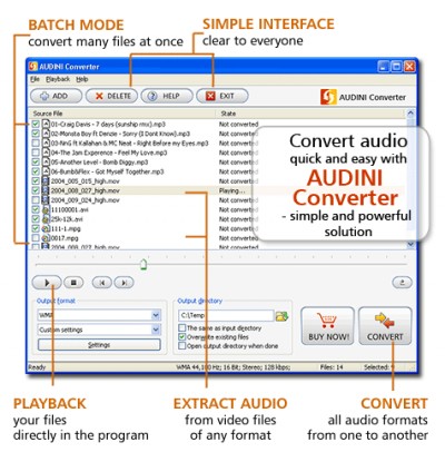 AUDINI Converter 1.0 screenshot