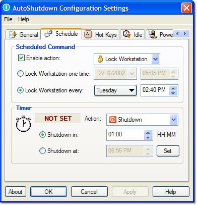 AutoShutdown 5.0 screenshot