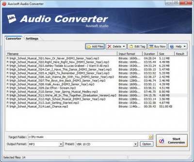 Auvisoft Audio Converter 2.7 screenshot