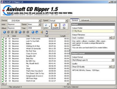 Auvisoft CD Ripper 1.50 screenshot