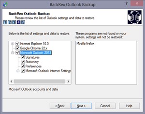 BackRex Outlook Backup 2.8.178 screenshot