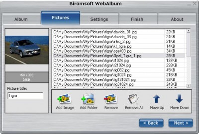 Biromsoft WebAlbum 4.0 screenshot