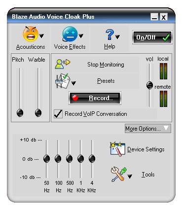 Blaze Audio Voice Cloak Plus 1.0 screenshot
