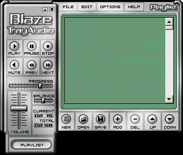 Blaze TrayAudio 3.0 screenshot