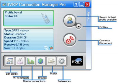 BVRP Connection Manager Pro 1.0 screenshot