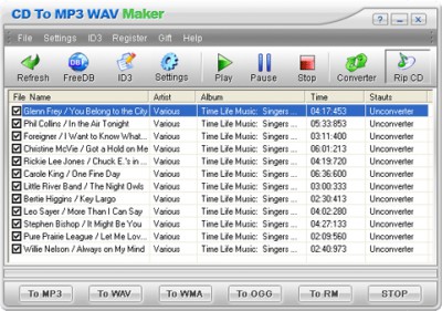 CD to MP3 WAV Maker 3.01.25 screenshot