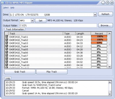 CD to WMA MP3 Ripper 1.60 screenshot