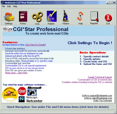 CGI Star Professional 5.19 screenshot