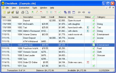 Checkbook 3.52 screenshot