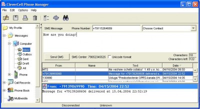 CleverCell Phone Manager 1.2 screenshot