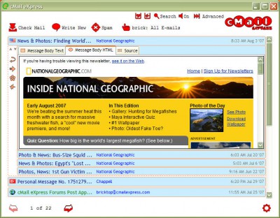 cMail eXpress 1.5.3 screenshot