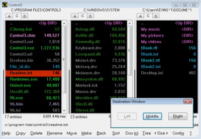 Control3 File Manager 7.0 screenshot