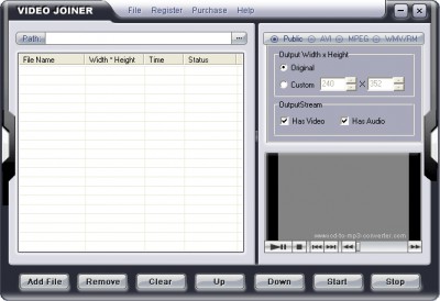 Crystal Video Joiner 1.00 screenshot