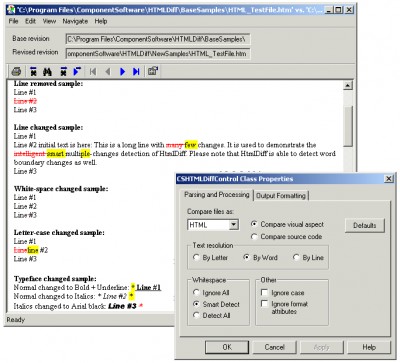 CSHTMLDiff Control 2.1.98 screenshot