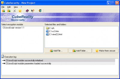 CubeSecurity 2.2 screenshot