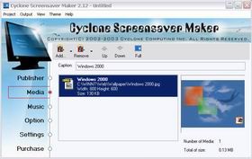 Cyclone Screensaver Maker 4.20 screenshot