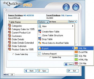 dbQwikSync2mySQL 1.0 screenshot