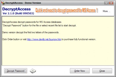 DecryptAccess 2.0.0 screenshot