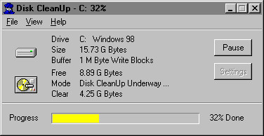 Disk CleanUp 2000 5.2 screenshot