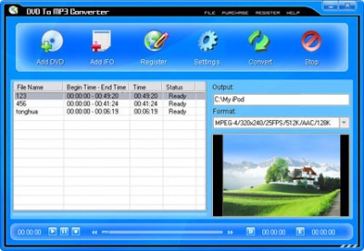 DVD to MP3 Converter 1.00 screenshot