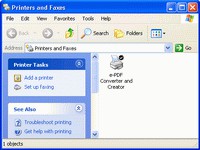 e-PDF Converter and Creator Printer 2.1 screenshot